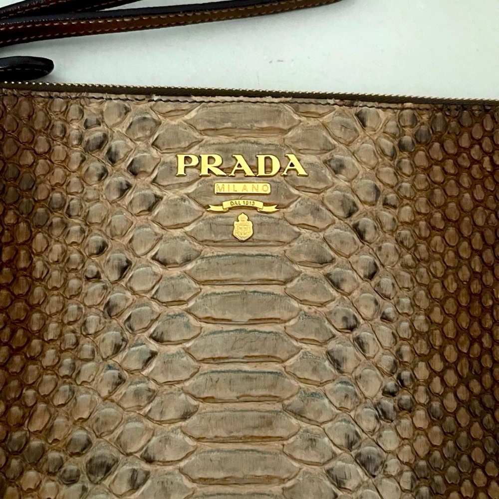 Prada Pitone Python Clutch - image 3